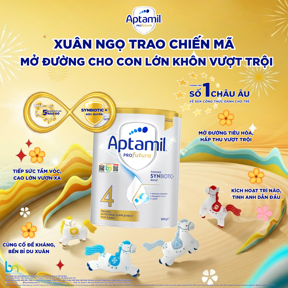 aptamil ho tro tang de khang cho tre